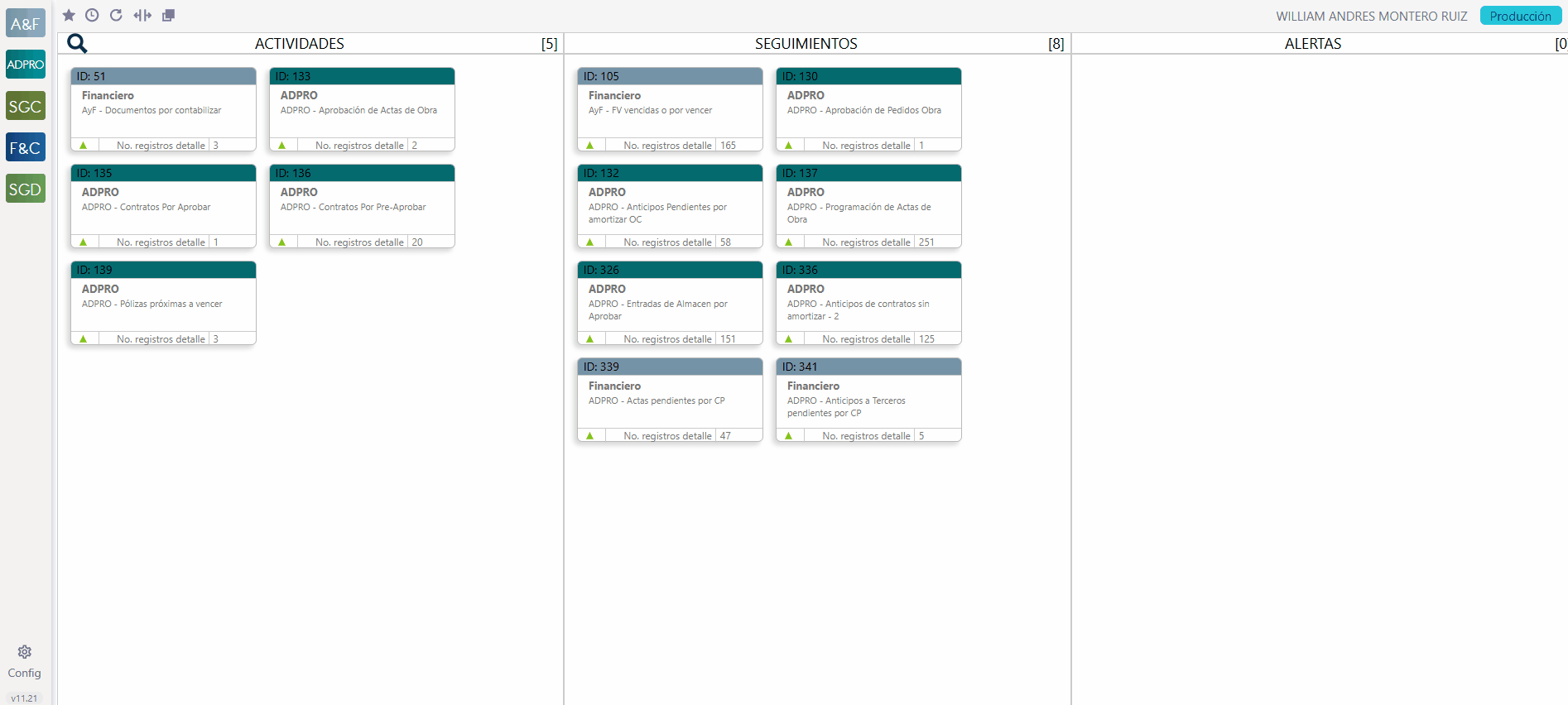 Pedidos proyecto — Generalidades